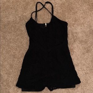Black lacy romper